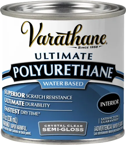 Vista 20 de Poliuretano a base de agua Rust-Oleum Varathane, transparente, 1 cuarto de galón, 200241H Satén