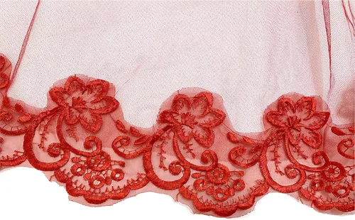 Vista 3 de Velos cortos de malla de encaje de 2 niveles con peine, para despedida de soltera de tul simple para mujer, para boda, despedida de soltera V1