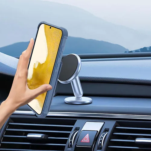 Vista 6 de VANAVAGY Funda tipo cartera compatible con Galaxy S22 con soporte para tarjetas de bloqueo RFID, piel sintética, cierre magnético, función atril