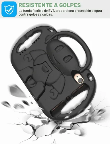 Vista 4 de Funda para Niños para iPad Mini 7 (A17 Pro) 2024/ Mini 6 2021, Funda para iPad Mini 7ª/6ª Generación con Correa para Hombro - Resistente a Golpes