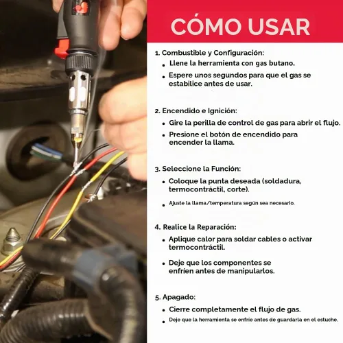 Vista 6 de Power Probe Kit soldador de butano (PPSK)