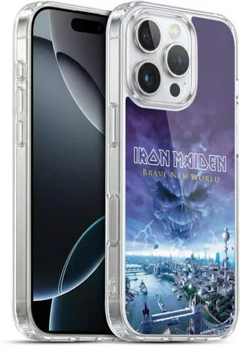 Vista 111 de Head Case Designs Funda de gel suave con licencia oficial de Iron Maiden Brave New World, compatible con Apple iPhone 7 Plus/iPhone 8 Plus Nuevo