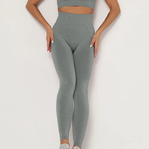 Vista 6 de Pantalones ajustados de yoga para mujer, mallas de cintura alta para levantamiento de glúteos, pantalones para correr y entrenar