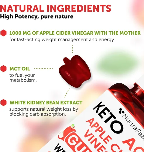 Vista 8 de Suplemento Keto ACV Gummies - Gomitas de vinagre de sidra de manzana keto