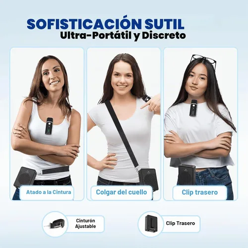 Vista 8 de Amplificador de voz inalámbrico con micrófono Lavalier Bluetooth B006