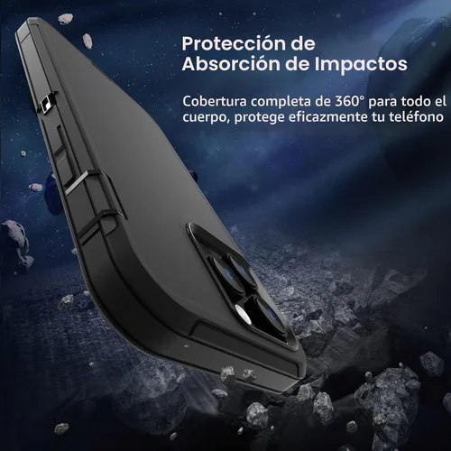 Vista 3 de Funda compatible con iPhone 14 Pro Max, funda protectora de alta resistencia, cuerpo completo, goma de silicona duradera a prueba de golpes