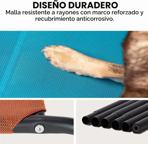 Vista 9 de FurHaven Cunas elevadas para mascotas – Hamaca de malla de nailon refrescante y transpirable para perros pequeños y gatos, fácil de montar, duradera
