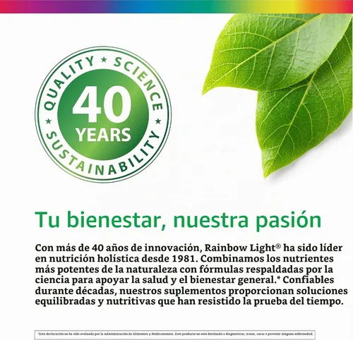 Vista 6 de Rainbow Light Suplemento de berberina con canela de Ceilán 60 Cápsulas
