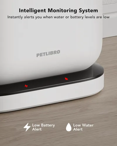 Vista 9 de PETLIBRO Fuente de agua inalámbrica para gatos, fuente de agua inalámbrica recargable para mascotas, dispensador de agua para gatos de 2.5 L/84