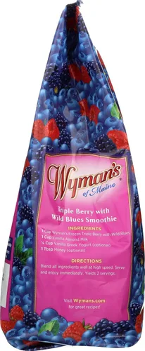 Vista 5 de Wymans Triple Berry, 3 libras (paquete de 1) - Arándanos silvestres, moras y frambuesas