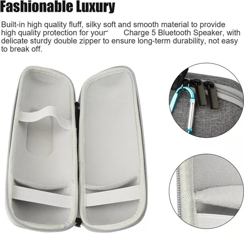 Vista 8 de Estuche de viaje duro, bolsa de almacenamiento impermeable y a prueba de golpes para JBL Charge 5