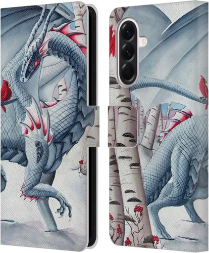 Vista 22 de Head Case Designs Officially Licensed Carla Morrow Galactic Entrancement Dragons Leather Wallet Case Compatible with Samsung Galaxy A07 4G