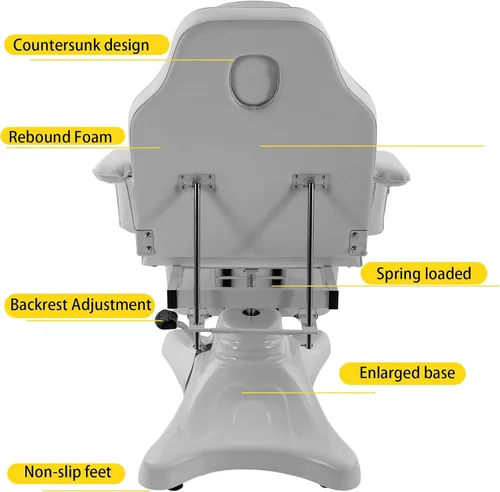 Vista 7 de Silla de tatuaje para cliente, Cama de masaje multiusos, spa hidráulico y facial de salón, 0 silla de tatuaje cama de masaje ajustable