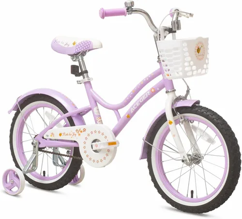 Vista 5 de ACEGER Kids Bike for 2-14 Years Old, 12 14 16 18 Inch Girls Bike with Removable Training Wheels, 20 Inch Kid's Bicycle with Kickstand only