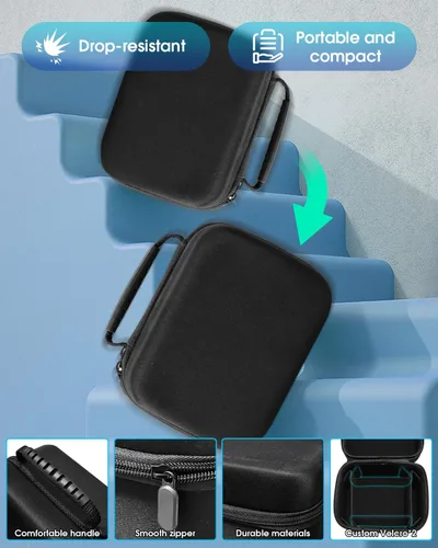 Vista 5 de Juego de barajador automático de cartas y distribuidor 3 en 1 con bolsa Negro