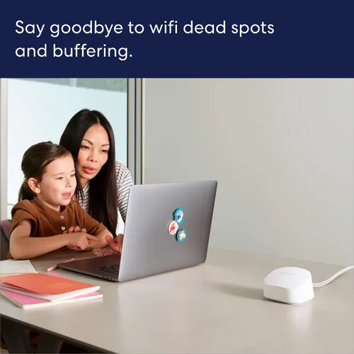 Vista 3 de Router wifi Amazon eero 6+ mesh como nuevo. Admite planes de internet de hasta un gigabit, cobertura de hasta 1500 pies² (139 m²), conecta más de 75