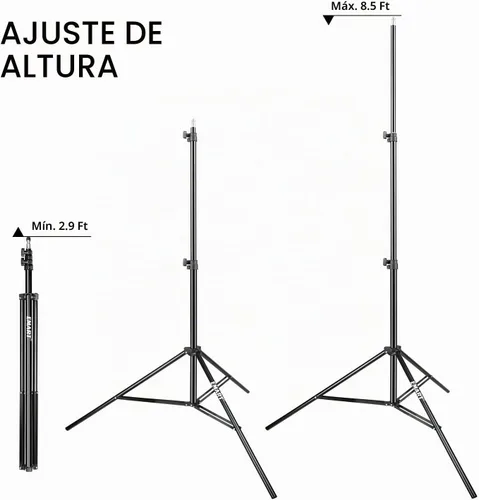 Vista 2 de EMART Soporte de luz de fotografía de 8.5 pies con soporte reflector