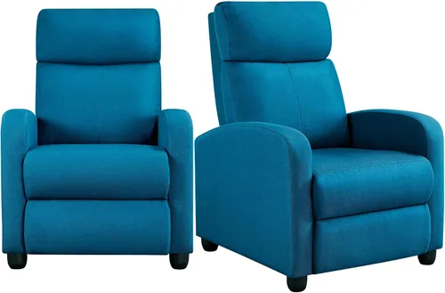 Vista 14 de Yaheetech Silla reclinable de pana con pushback de 2 asientos, silla de sala de estar con cojín de asiento grueso y respaldo, silla reclinable