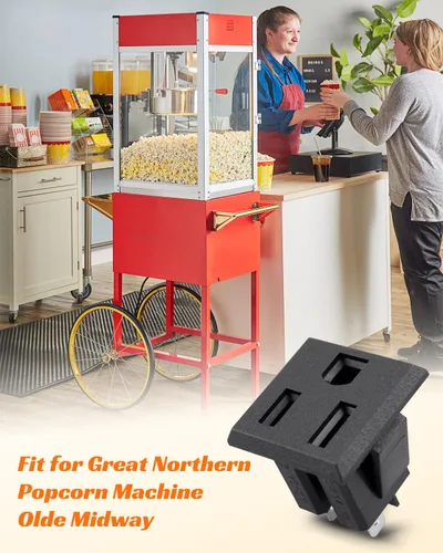 Vista 3 de Kit de repuesto para enchufe de palomitas de maíz, apto para máquina de palomitas de maíz Great Northern Olde Midway, enchufe de caldera