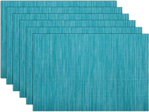 Vista 42 de SHACOS - Caminos de mesa de vinilo tejido, lavables, para uso en interiores o exteriores, fáciles de limpiar