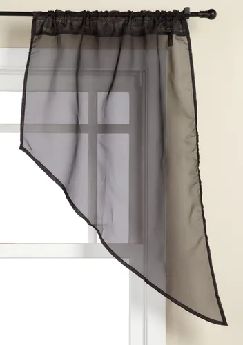 Vista 37 de Stylemaster Elegance Cenefa recta de gasa transparente, 60 x 14 pulgadas, color dorado
