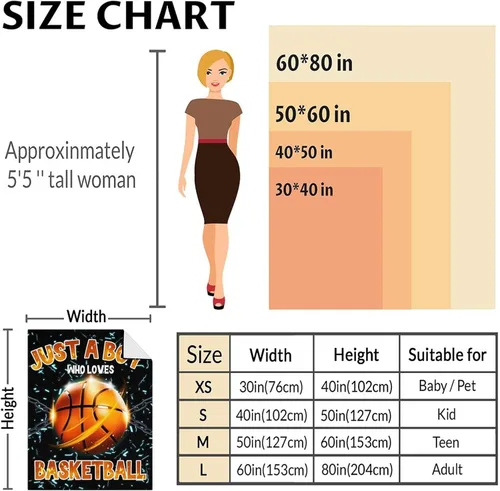 Vista 3 de Mantas de baloncesto – Manta suave y mullida para niños – Manta pequeña de 30 x 40 pulgadas para sala de estar y oficina – Manta deportiva negra