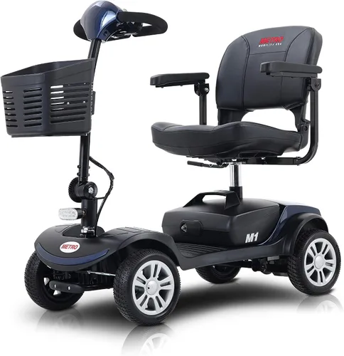 Vista 10 de Scooter de movilidad plegable para personas mayores, scooter de 4 ruedas para adultos, scooter médico eléctrico compacto para viajes, dispositivo