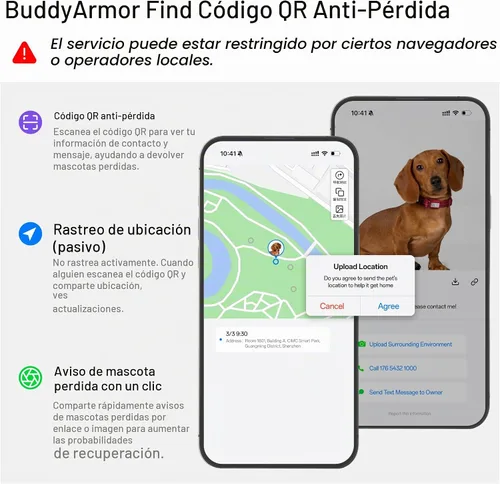 Vista 6 de Arnés reflectante para perro para todo tipo de clima, sin tirones, con código QR, antipérdida, ajustable, de liberación rápida, arnés acolchado