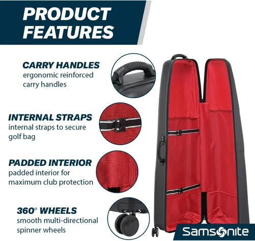 Vista 5 de Samsonite Tour Deluxe Golf Hard Case Travel Bag