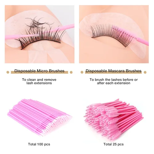 Vista 8 de LASHVIEW Kit de extensión de pestañas, con cabeza de maniquí, suministros de extensión de pestañas para principiantes, kit profesional de extensión