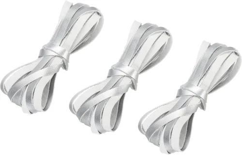 Vista 10 de uxcell Cordón de cuero, 3.28 yardas, 0.118 in, tira de cuerda trenzada de poliuretano plana para bolso, bolso, cordones de zapatos, manualidades