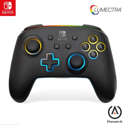 Vista 11 de PowerA Enhanced Wireless Controller for Nintendo Switch with Lumectra - Wake Up Link, Gamepad, Game Controller, Bluetooth Controller, Rechargeable