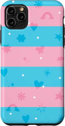 Vista 11 de Funda para iPhone 15 Trans Pride Fun Doodle Style, Transgénero LGBTQ+ Pride