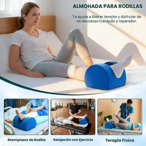 Vista 4 de Almohada de repuesto de rodilla, almohada ergonómica de elevación de pie para soporte de piernas, cojín de espuma de alta densidad para aliviar