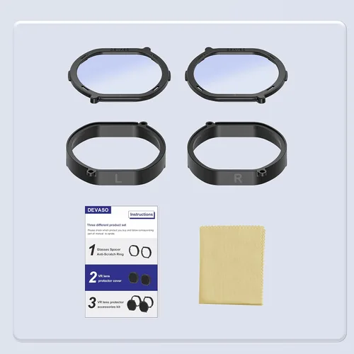 Vista 7 de DEVASO Glasses Spacer Protector for PS VR2, Blue Light Blocking Glasses Compatible with Playstation VR2, Anti-Scratch Ring Adapter Prevent Eyeglass