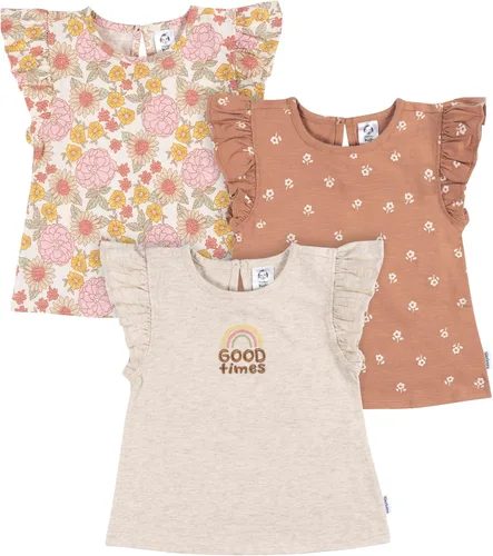 Vista 14 de Gerber Paquete de 3 camisetas de manga corta para bebé niña Flor