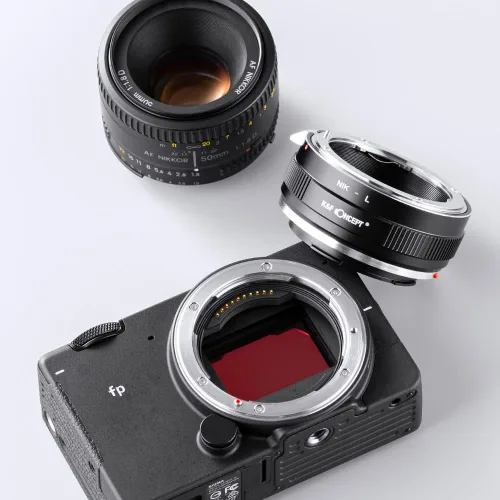 Vista 9 de K&F Concept Adaptador de montaje de lente NIK-L enfoque manual compatible con lente Nikon F a cuerpo de cámara de montaje L