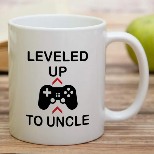 Vista 3 de Retreez Taza divertida – Leveled Up To Uncle Gamer - Tazas de café de cerámica de 11 onzas – Divertido, sarcasmo, sarcástico, inspirador, noticias