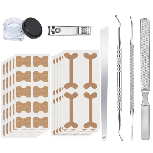 Vista 7 de Juego de corrector de uñas encarnadas con tiras correctoras – Kit de herramientas profesionales para uñas de los pies que incluye tiras