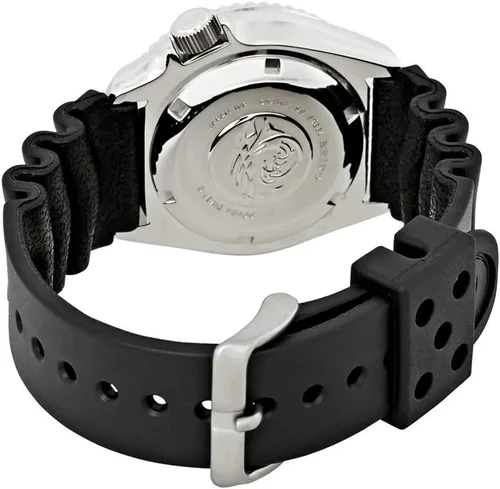Vista 3 de Seiko SKX007J1 reloj automático sumergible de hule negro japonés automático análogo
