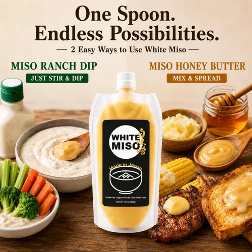 Vista 7 de Tubo de pasta de miso blanco – Shiro Miso japonés dulce, refuerzo suave de Umami para sopa, salsa, aderezo y adobo, sin gluten, fabricado en Japón