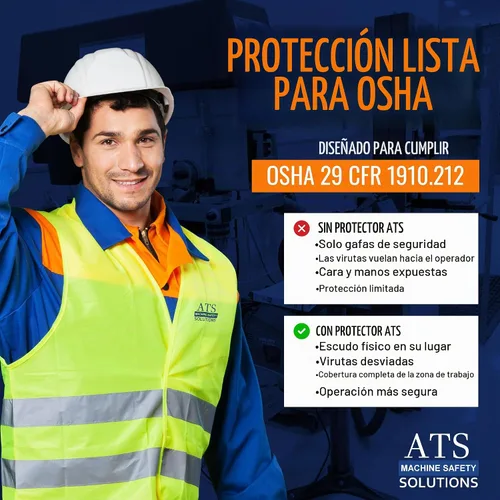 Vista 7 de ATS UGS-1 Kit de escudo de ojos para amoladora de banca, se adapta a