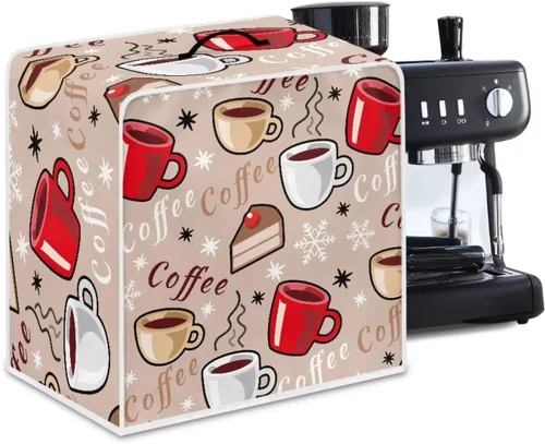 Vista 23 de Cubierta antipolvo para máquina de café, impresión de café, cubierta de protección de huellas dactilares para soporte, máquina de café, cubierta