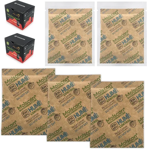 Vista 22 de Wisesorb Paquetes de control de humedad bidireccionales 49% para guitarras e instrumentos de madera - Absorbentes de humedad de 70g