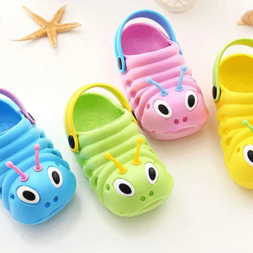 Vista 5 de Holibanna - Sandalias antideslizantes para niños, diseño de animales de dibujos animados, para niños y niñas (rosa, talla 20, longitud 4.7in)