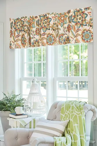 Vista 5 de C&F Home Fiona Jacobean - Cortina de cenefa de ventana individual 100% algodón, 16 x 72 pulgadas
