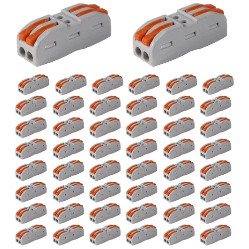 Vista 10 de Kit de conectores de cable de empalme eléctrico de conexión rápida, conectores de cable de palanca, terminales compactos en línea de empalme a tope
