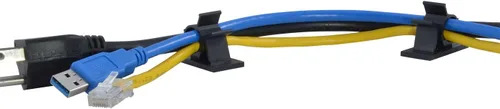 Vista 3 de JacobsParts V1 Clips adhesivos para gestión de cables, abrazadera ajustable de 0.5 pulgadas, color negro (paquete de 25)