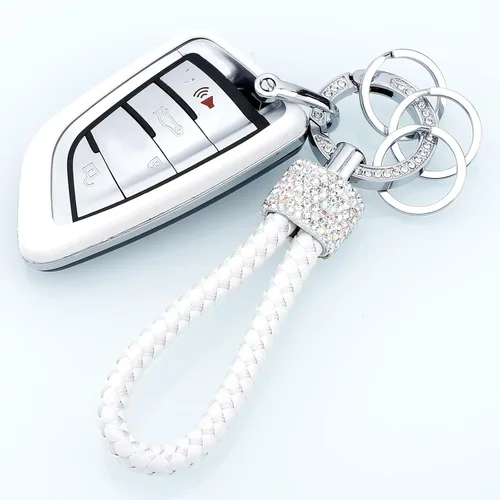 Vista 2 de Bling Bling Bling - Llavero de cristal de lujo para señoras y mujeres, llavero con correa