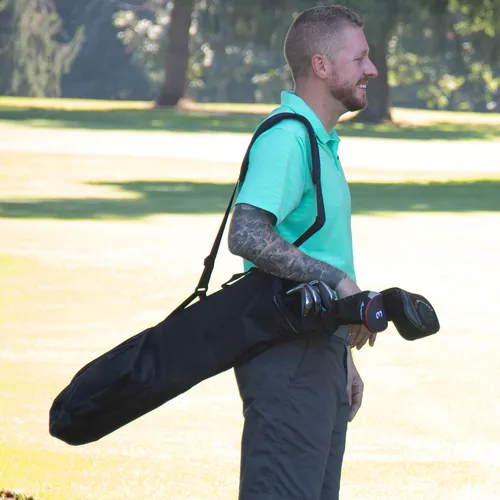 Vista 6 de ProActive Sports Bolsa de golf de 7 pulgadas, bolsa de golf ligera, múltiples bolsillos y cómoda correa acolchada, perfecta para campo